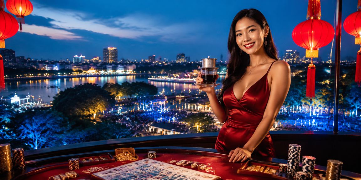 Người chơi tại Hà Nội thưởng thức game bài trực tuyến bên ly cà phê